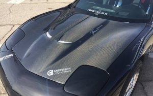 Chevrolet Corvette Hood - Anderson Composites - Type-TD Carbon Fiber - `97-`04